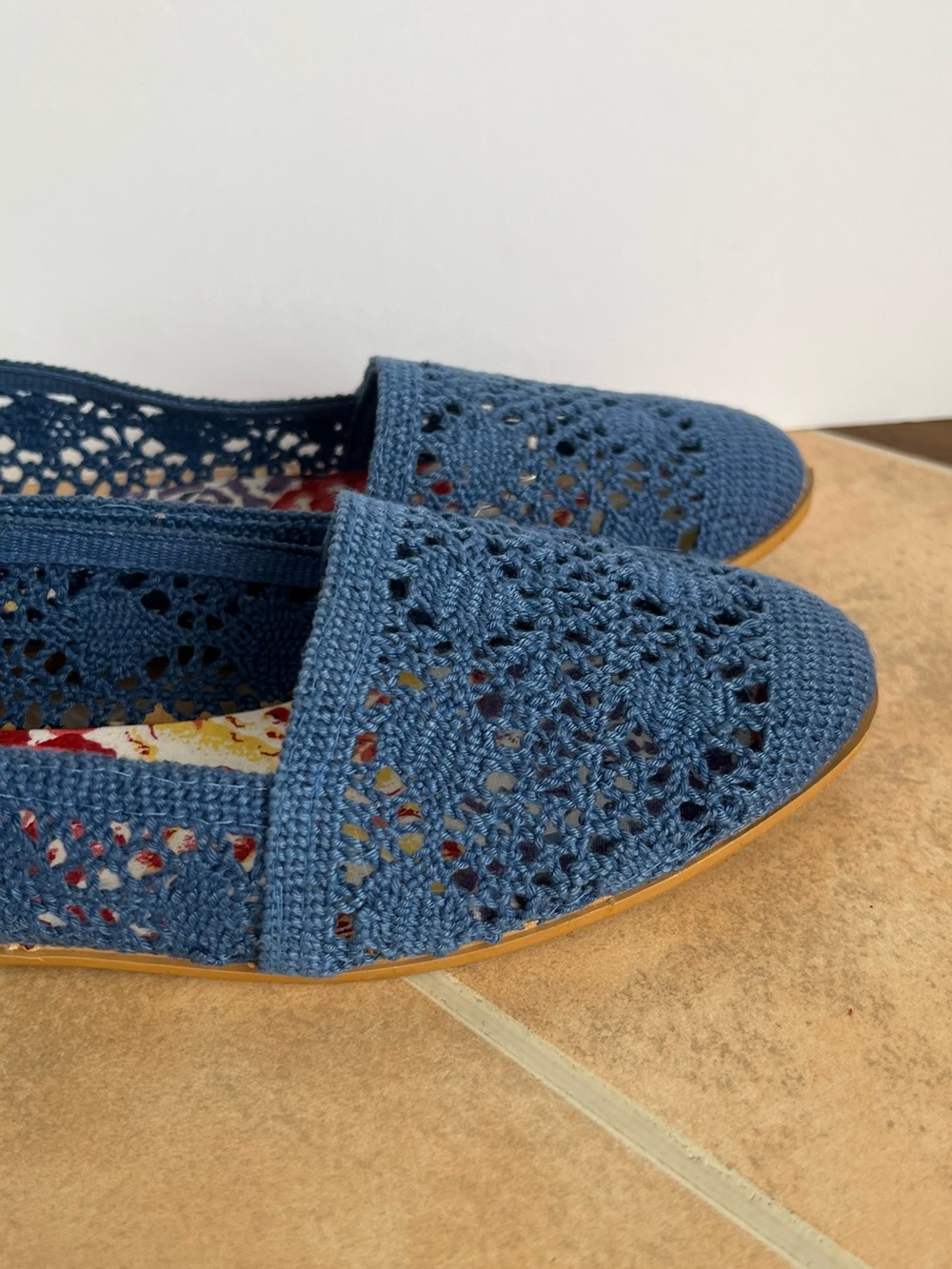 Soho Crochet Ballet Flats Slip On Shoes Blue Women’s 7.5 - Picture 6 of 11